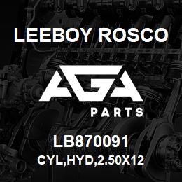 LB870091 Leeboy Rosco CYL,HYD,2.50X12 | AGA Parts