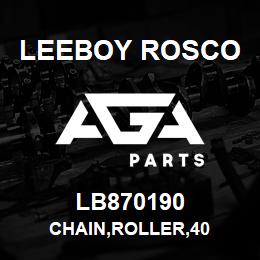 LB870190 Leeboy Rosco CHAIN,ROLLER,40 | AGA Parts