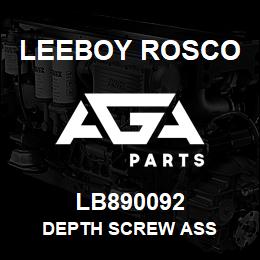 LB890092 Leeboy Rosco DEPTH SCREW ASS | AGA Parts