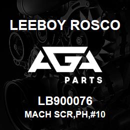 LB900076 Leeboy Rosco MACH SCR,PH,#10 | AGA Parts