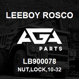 LB900078 Leeboy Rosco NUT,LOCK,10-32 | AGA Parts