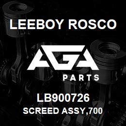 LB900726 Leeboy Rosco SCREED ASSY,700 | AGA Parts