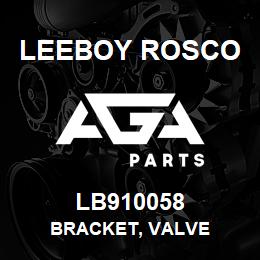 LB910058 Leeboy Rosco BRACKET, VALVE | AGA Parts