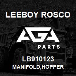 LB910123 Leeboy Rosco MANIFOLD,HOPPER | AGA Parts