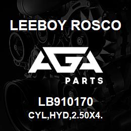 LB910170 Leeboy Rosco CYL,HYD,2.50X4. | AGA Parts