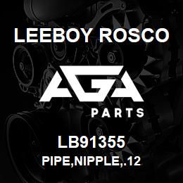 LB91355 Leeboy Rosco PIPE,NIPPLE,.12 | AGA Parts