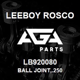 LB920080 Leeboy Rosco BALL JOINT,.250 | AGA Parts