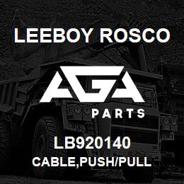 LB920140 Leeboy Rosco CABLE,PUSH/PULL | AGA Parts