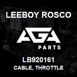 LB920161 Leeboy Rosco CABLE, THROTTLE | AGA Parts