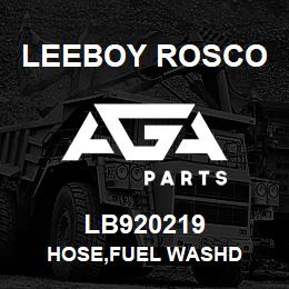 LB920219 Leeboy Rosco HOSE,FUEL WASHD | AGA Parts