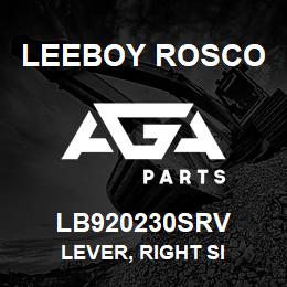 LB920230SRV Leeboy Rosco LEVER, RIGHT SI | AGA Parts