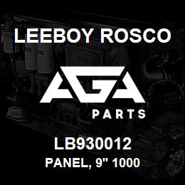 LB930012 Leeboy Rosco PANEL, 9' 1000 | AGA Parts