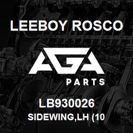 LB930026 Leeboy Rosco SIDEWING,LH (10 | AGA Parts