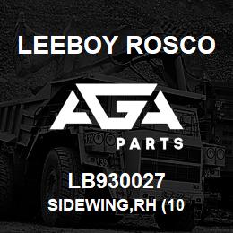 LB930027 Leeboy Rosco SIDEWING,RH (10 | AGA Parts