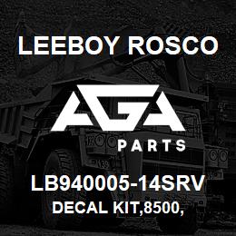 LB940005-14SRV Leeboy Rosco DECAL KIT,8500, | AGA Parts