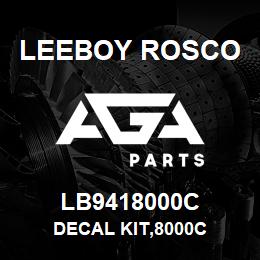 LB9418000C Leeboy Rosco DECAL KIT,8000C | AGA Parts