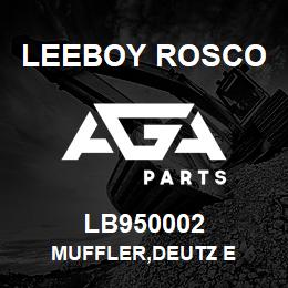 LB950002 Leeboy Rosco MUFFLER,DEUTZ E | AGA Parts