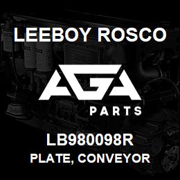 LB980098R Leeboy Rosco PLATE, CONVEYOR | AGA Parts