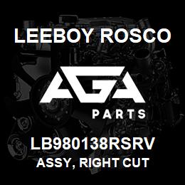 LB980138RSRV Leeboy Rosco ASSY, RIGHT CUT | AGA Parts