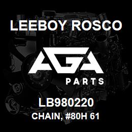 LB980220 Leeboy Rosco CHAIN, #80H 61 | AGA Parts