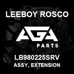 LB980225SRV Leeboy Rosco ASSY, EXTENSION | AGA Parts