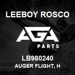 LB980240 Leeboy Rosco AUGER FLIGHT, H | AGA Parts