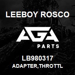 LB980317 Leeboy Rosco ADAPTER,THROTTL | AGA Parts