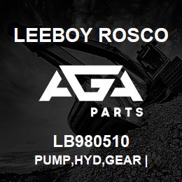 LB980510 Leeboy Rosco PUMP,HYD,GEAR | | AGA Parts