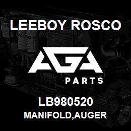 LB980520 Leeboy Rosco MANIFOLD,AUGER | AGA Parts