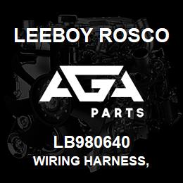 LB980640 Leeboy Rosco WIRING HARNESS, | AGA Parts