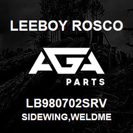 LB980702SRV Leeboy Rosco SIDEWING,WELDME | AGA Parts