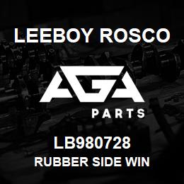 LB980728 Leeboy Rosco RUBBER SIDE WIN | AGA Parts