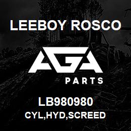 LB980980 Leeboy Rosco CYL,HYD,SCREED | AGA Parts