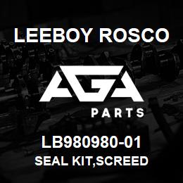 LB980980-01 Leeboy Rosco SEAL KIT,SCREED | AGA Parts