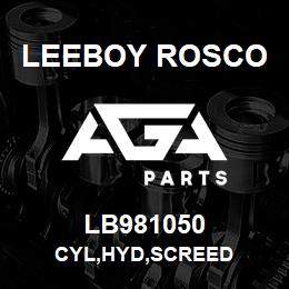 LB981050 Leeboy Rosco CYL,HYD,SCREED | AGA Parts