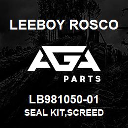 LB981050-01 Leeboy Rosco SEAL KIT,SCREED | AGA Parts