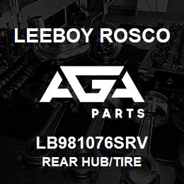 LB981076SRV Leeboy Rosco REAR HUB/TIRE | AGA Parts