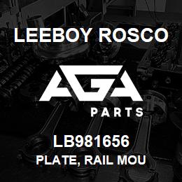 LB981656 Leeboy Rosco PLATE, RAIL MOU | AGA Parts