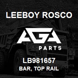 LB981657 Leeboy Rosco BAR, TOP RAIL | AGA Parts