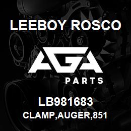 LB981683 Leeboy Rosco CLAMP,AUGER,851 | AGA Parts