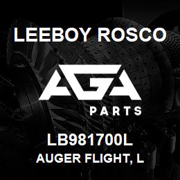 LB981700L Leeboy Rosco AUGER FLIGHT, L | AGA Parts