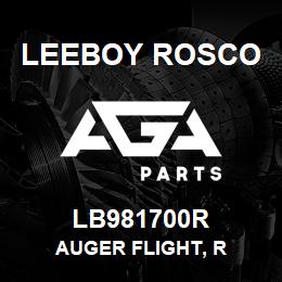 LB981700R Leeboy Rosco AUGER FLIGHT, R | AGA Parts