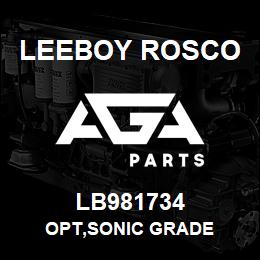 LB981734 Leeboy Rosco OPT,SONIC GRADE | AGA Parts