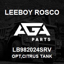 LB982024SRV Leeboy Rosco OPT,CITRUS TANK | AGA Parts