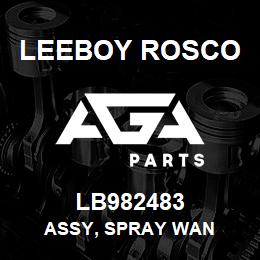 LB982483 Leeboy Rosco ASSY, SPRAY WAN | AGA Parts