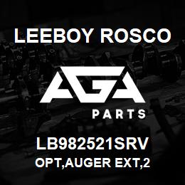 LB982521SRV Leeboy Rosco OPT,AUGER EXT,2 | AGA Parts