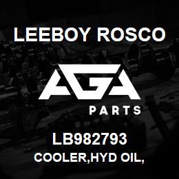 LB982793 Leeboy Rosco COOLER,HYD OIL, | AGA Parts