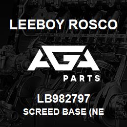 LB982797 Leeboy Rosco SCREED BASE (NE | AGA Parts