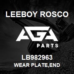 LB982963 Leeboy Rosco WEAR PLATE,END | AGA Parts