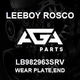 LB982963SRV Leeboy Rosco WEAR PLATE,END | AGA Parts